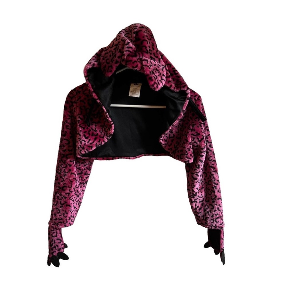 Spirit Halloween Black and Pink Cat Hoodie